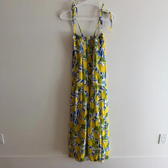 Kenny Flowers The Positano Resort Lemon Print Maxi Dress Size M - Picture 5 of 7